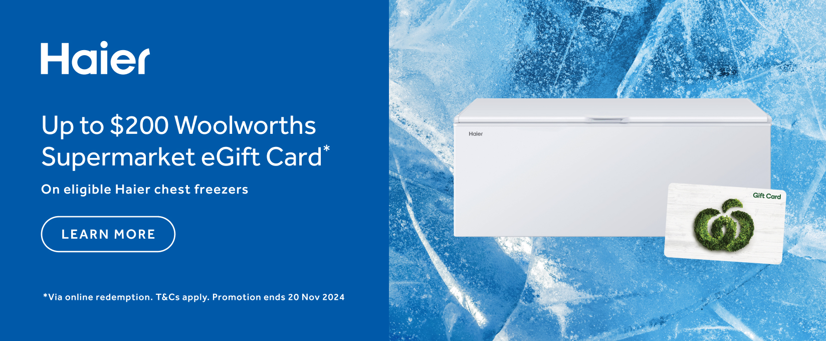 Bonus Woolworths Gift Card Valued At Up To $200 With Selected Haier Chest Freezer at Retravision