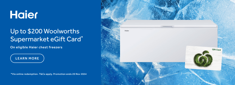 Bonus Woolworths Gift Card Valued At Up To $200 With Selected Haier Chest Freezer