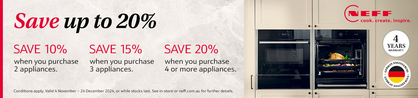 Save Up To 20%* On NEFF Appliance Packages