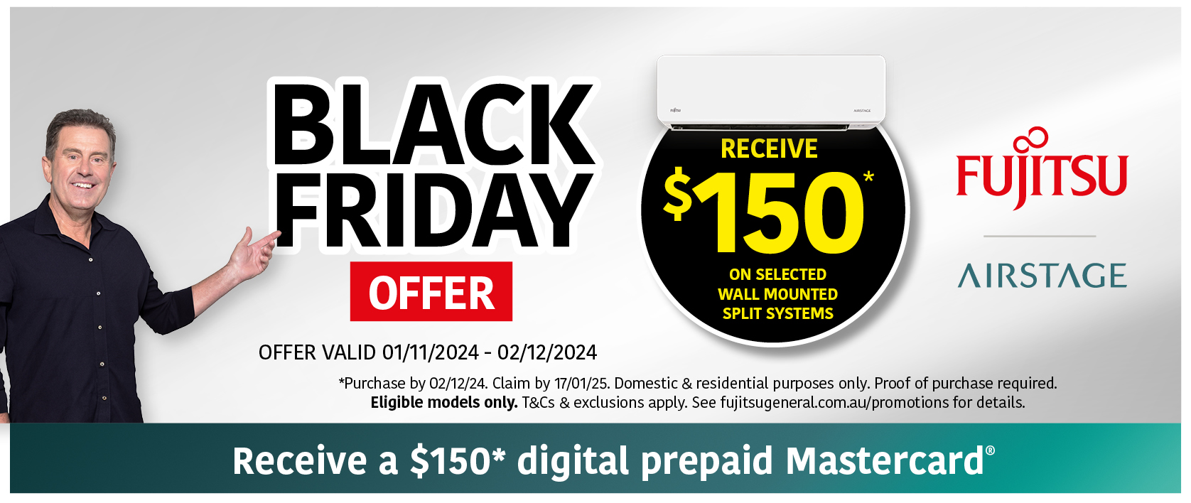 $150 Cash Back On Selected Fujitsu Split System Air Conditioners at Retravision