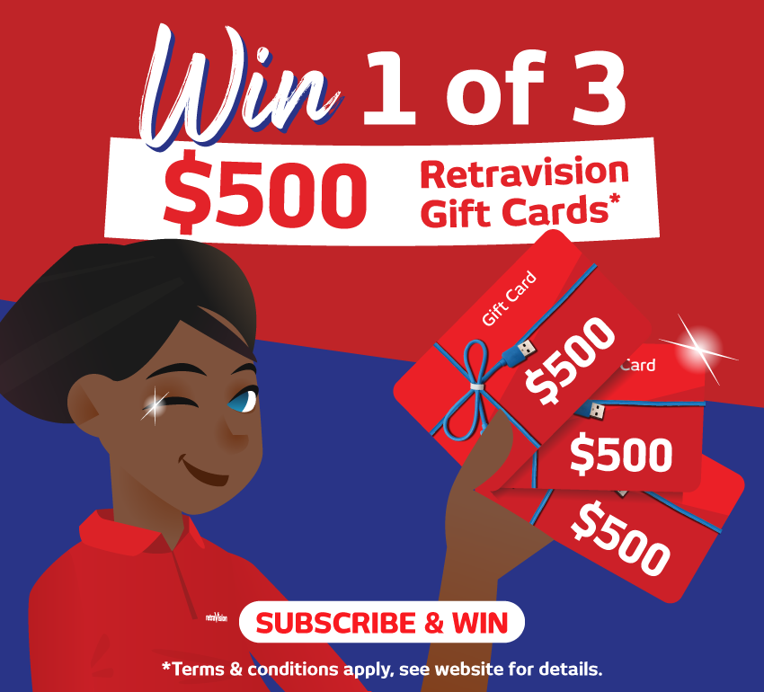 Subscribe For Your Chance To Win 1 Of 3 Retravision Gift Cards