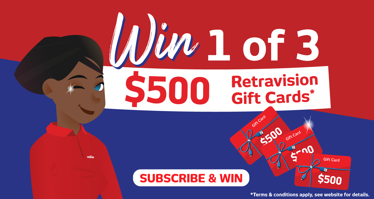 Subscribe For Your Chance To Win 1 Of 3 Retravision Gift Cards at Retravision