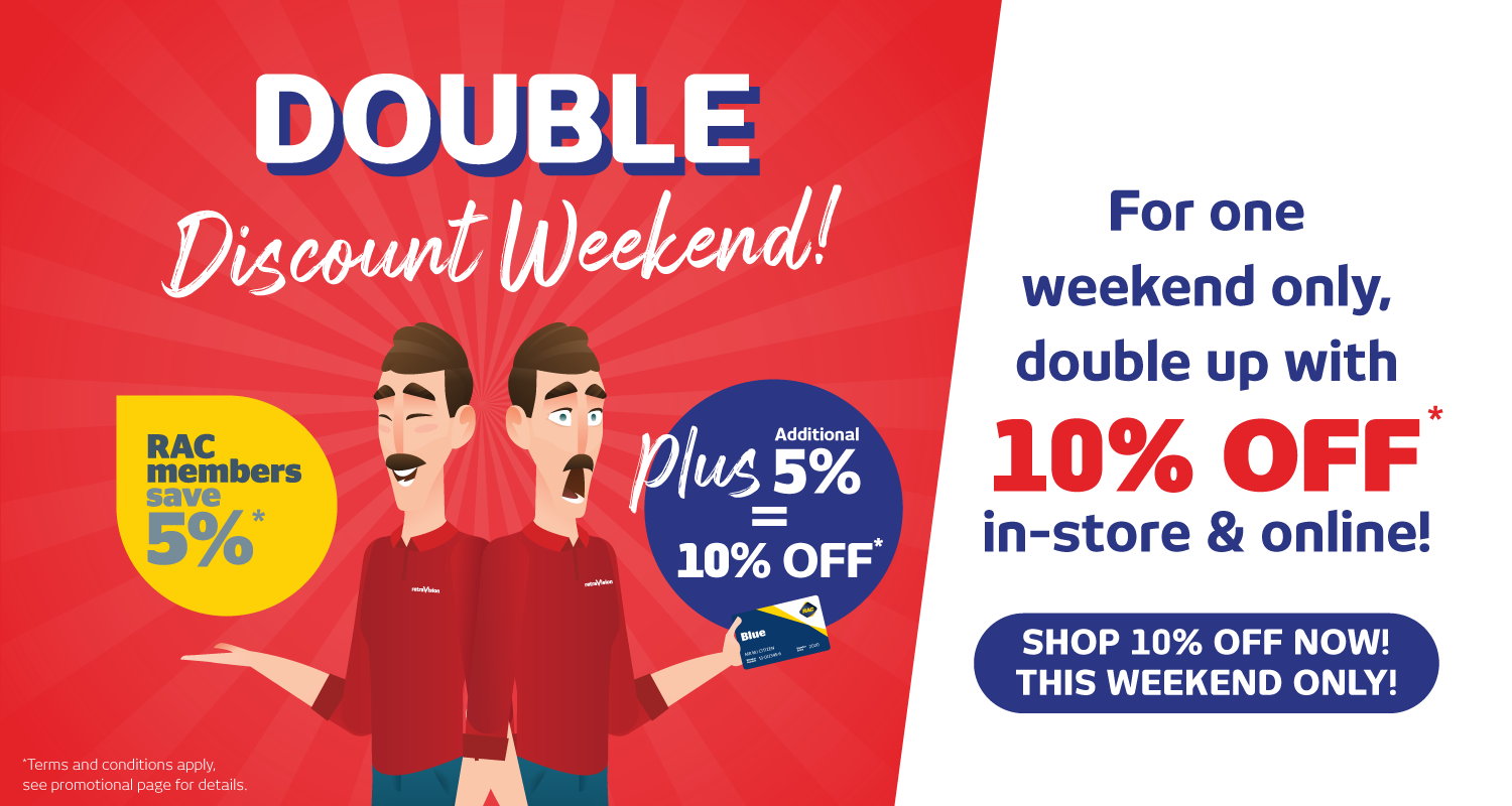 RAC Double Discount Weekend at Retravision