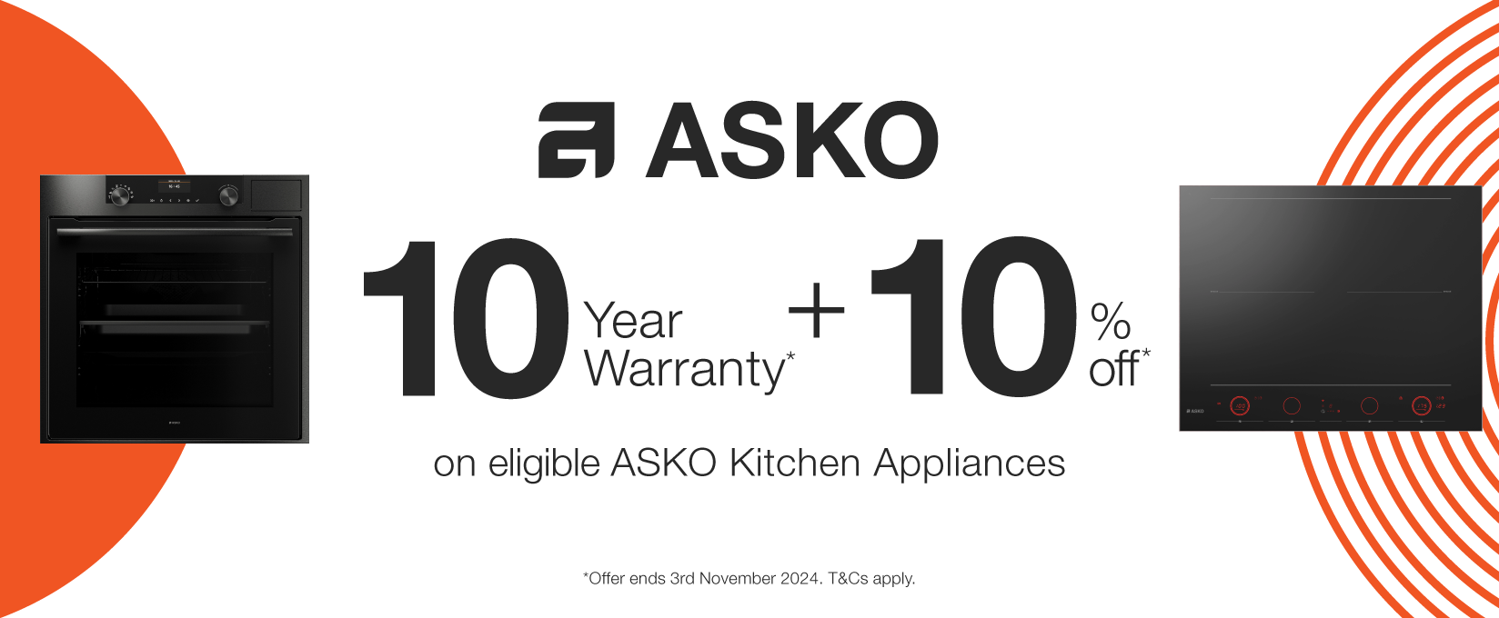 10 Year Warranty Plus 10% Off ASKO Kitchen Appliances at Retravision