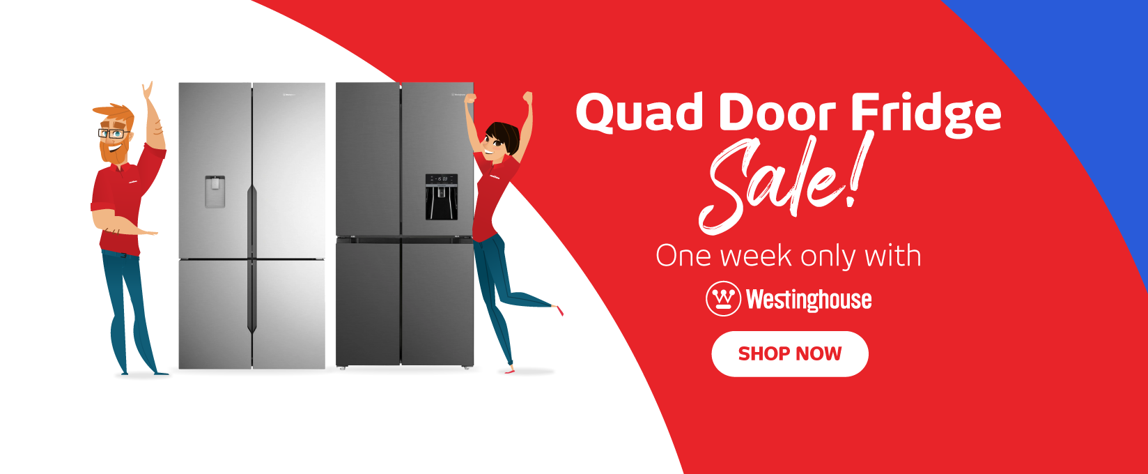 Save On Westinghouse Quad Door Fridges at Retravision