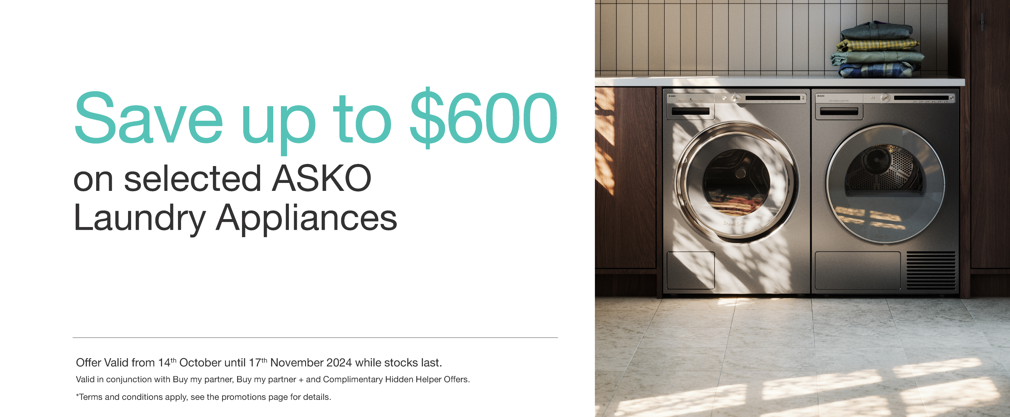 Save Up To $600 On Selected ASKO Laundry Appliances at Retravision