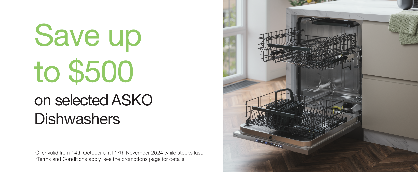 Save Up To $500 On Selected ASKO Dishwashers at Retravision