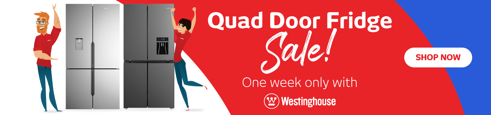 Save On Westinghouse Quad Door Fridges