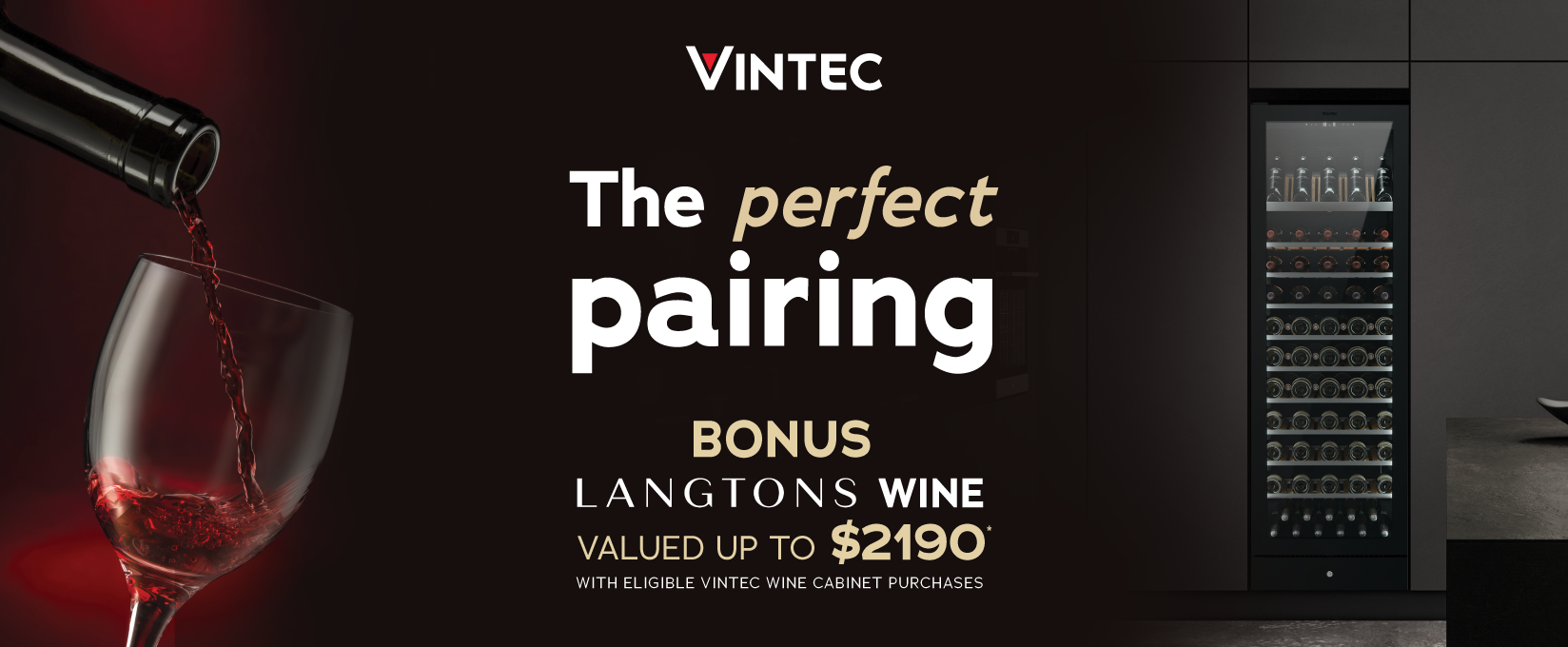 Bonus Wine With Selected Vintec Wine Cabinets at Retravision