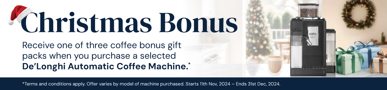 Bonus Gift Pack With DeLonghi Fully Automatic Coffee Machines