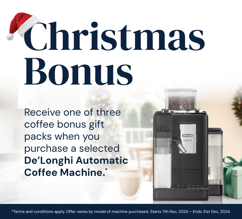 Bonus Gift Pack With DeLonghi Fully Automatic Coffee Machines