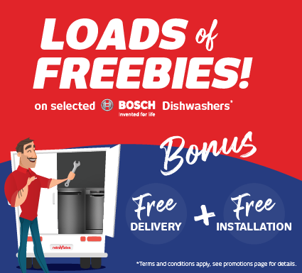 Free Delivery & Install On Selected Bosch Laundry Appliances