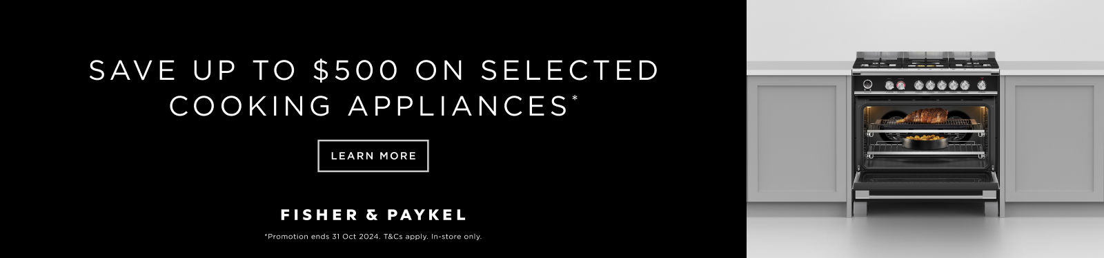 Save Up To $500 On Selected Fisher & Paykel Cooking Appliances