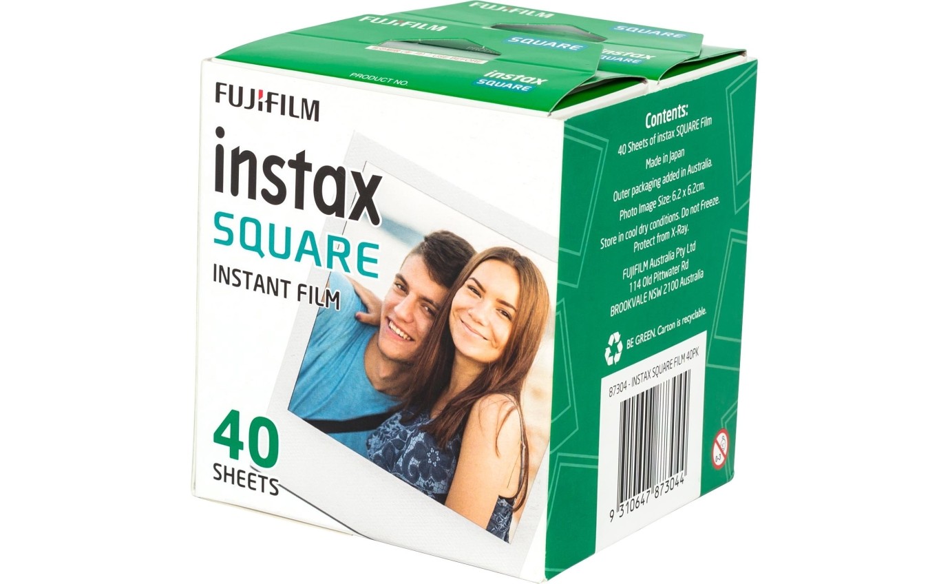 Fujifilm Instax SQUARE Film White (40 Pack) 87304