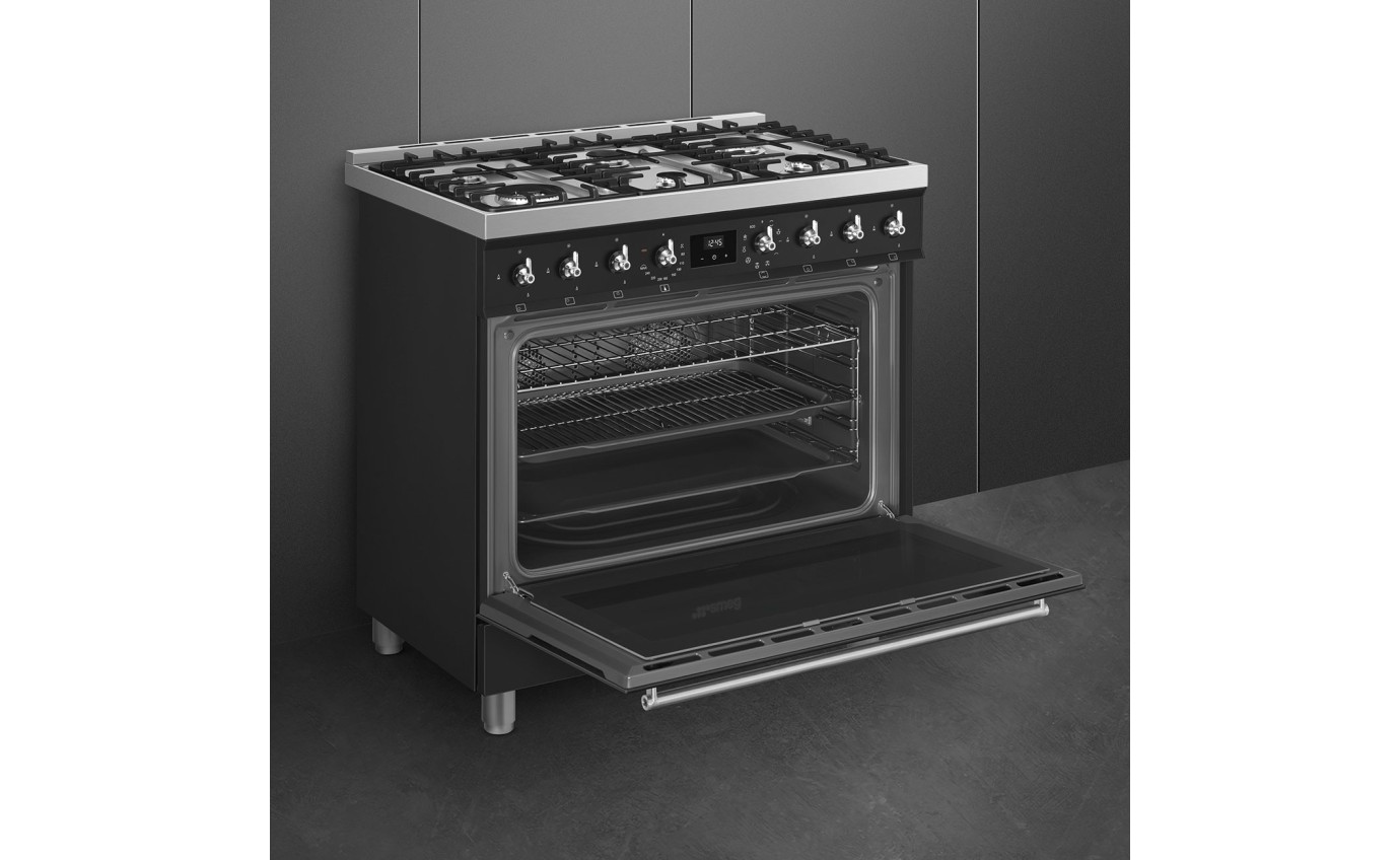 Smeg 90cm Classic Freestanding Dual Fuel Cooker CS9GMMBA2