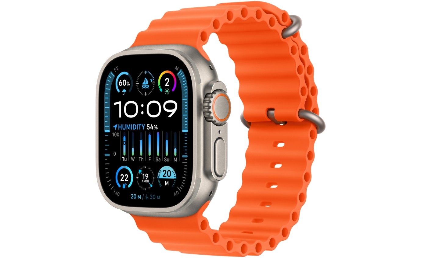 Apple Watch Ultra 2 49mm GPS + Cellular Titanium Case Ocean Band (Orange) MREH3ZPA