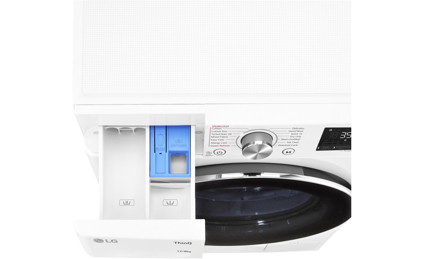 LG 12kg/8kg Front Load Washer Dryer Combo WVC91412W