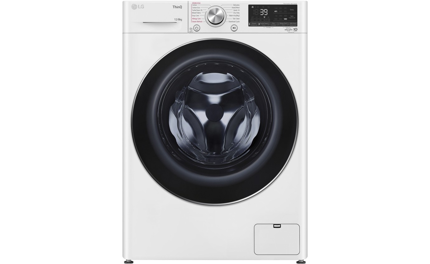 LG 12kg/8kg Front Load Washer Dryer Combo WVC91412W