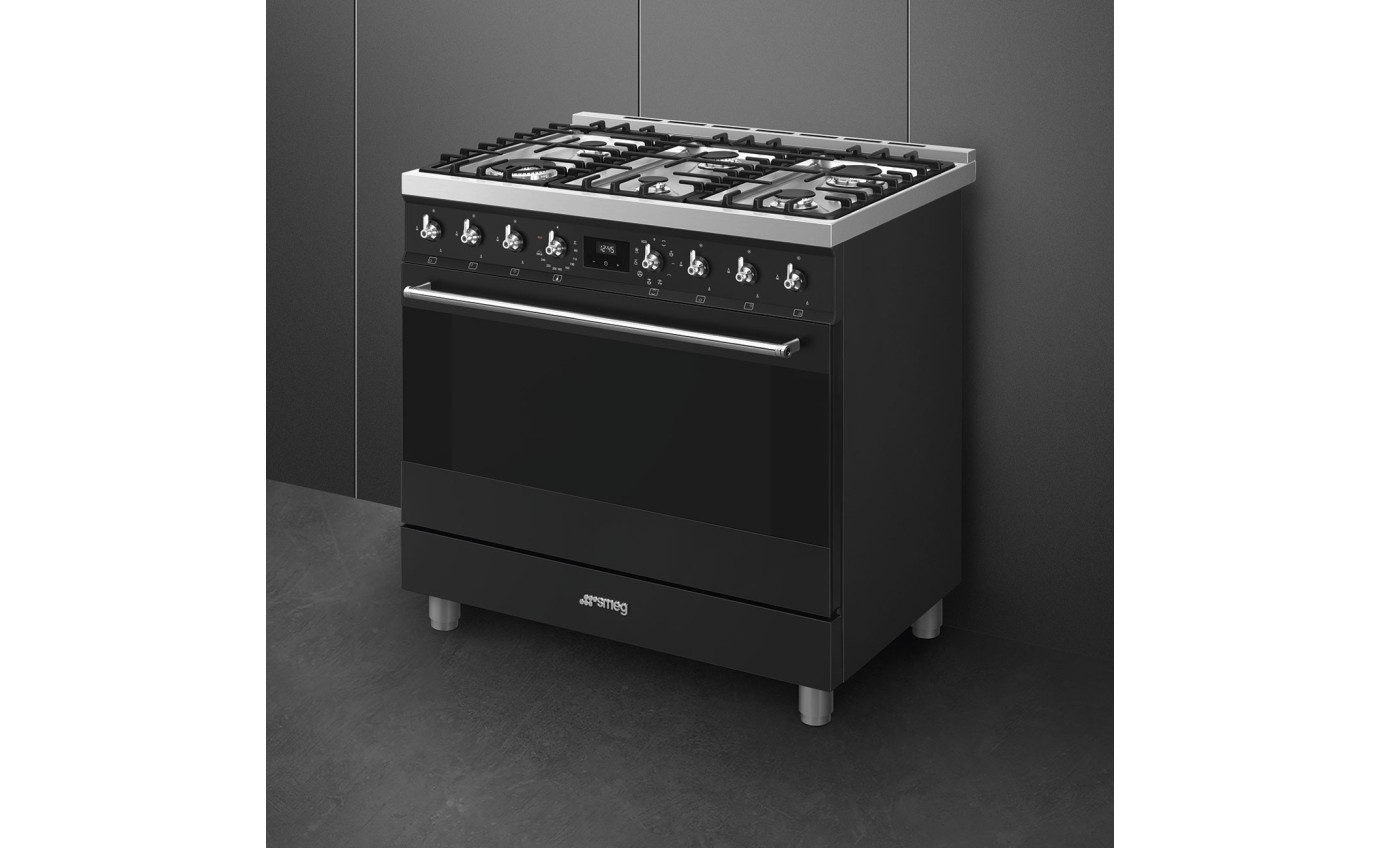 Smeg 90cm Classic Freestanding Dual Fuel Cooker CS9GMMBA2