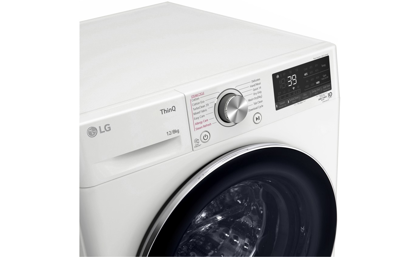 LG 12kg/8kg Front Load Washer Dryer Combo WVC91412W